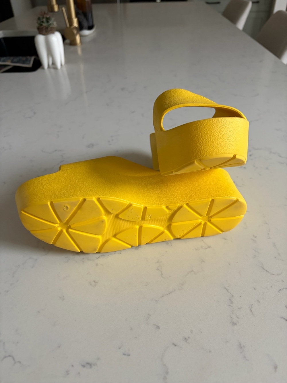 Lemon Jelly Women's Yellow Platform Slide Mules - Picture 4 of 4